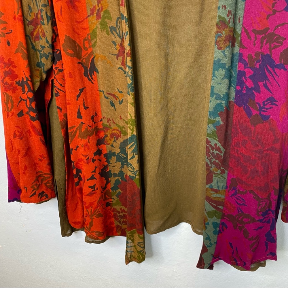 ***Platinum by Dorothy Schoelen Vibrant Print Open Front Jacket ***S - Picture 6 of 15